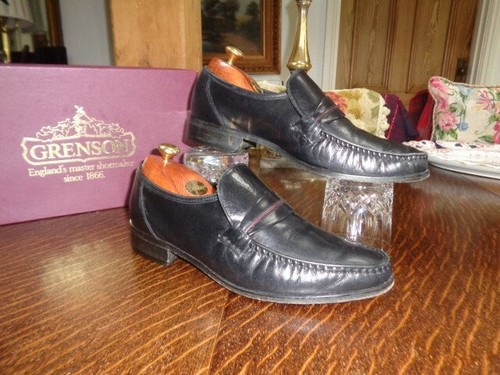 Grenson black soft loafer - black,
