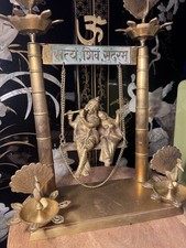 Radha Krishna Statue Brass Swing Jhula Jhoola Table Showpiece Vastu Puja 16 Inch