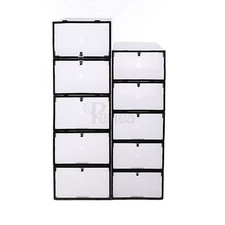 Periea Clear Plastic Shoe Storage Boxes Stackable Drawers Organiser Underbed