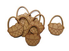 Wooden Eggs Basket Easter