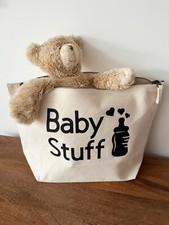 New Baby stuff bag, organic hospital baby bag, nappy and wipes bag,new baby gift