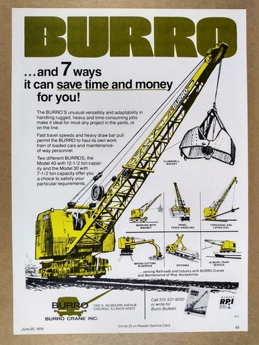 1979 burro railroad cranes - 1979,