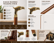Eagle Head Walking Stick 36”