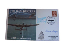 DAM BUSTER F/O DAVE RODGER SIGNED THE 50th ANNIVERSARY DAMBUSTERS RAID COVER
