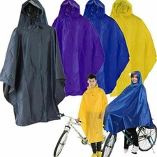 Waterproof Bike Outdoor Cycling Raincoat Rain Proof Cape Poncho Coat Hooded New