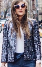 ZARA Sequin Tweed Boucle