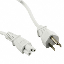 Power Cord US 3 Pin Plug C5 Clover Leaf Cable Lead USA 1m Powers desktops/iMacs