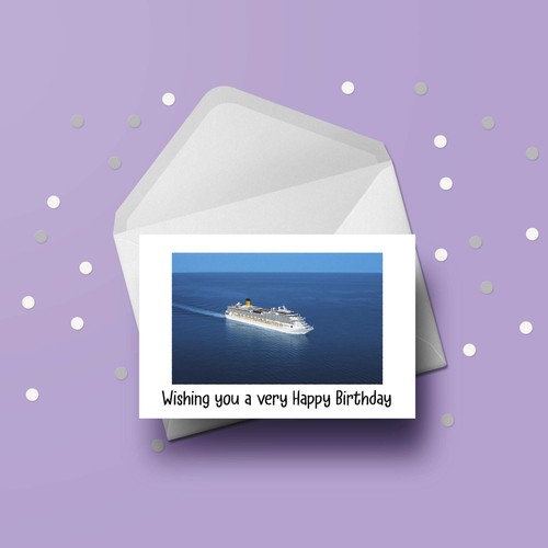 Cruise ship birthday card - birthday,