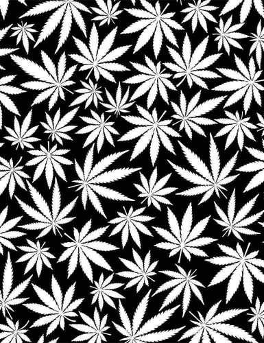 Fat quarter hemp plant - hemp, leaves