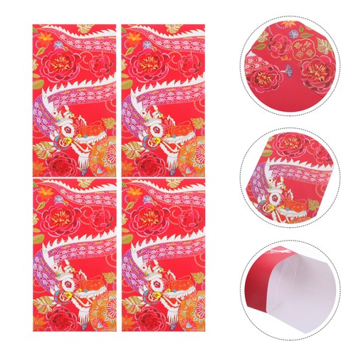 4pcs chinese red - 4pcs, envelopes