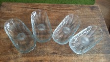 Set of 4 Vintage Glass Banana Split Boats  Sundae Dishes. ( See Description)