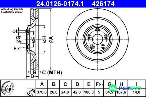 Ate brake disc 24012601741 - 2,