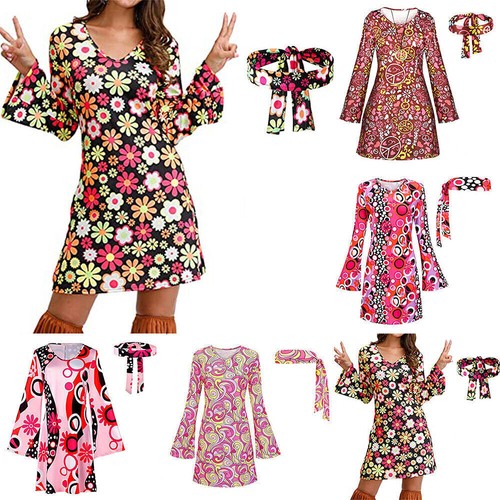Women 60s 70s hippy flower - women,