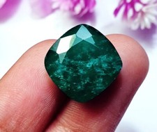 Natural Emerald Loose Gemstone 10.75 Ct Certified Cushion Shape On eBay