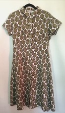 Alice Collins Bayleaf Eleanor Short Sleeves Front Buttons Shirt Dress Size UK 16