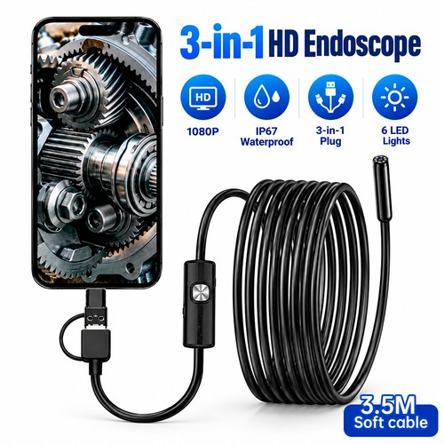 Ip67 1080p borescope soft - ip67,