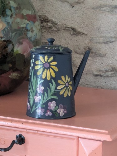 Vintage french enamel toleware - french,