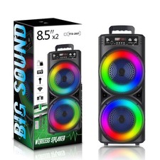 6500W~Portable Bluetooth Speaker Sub Woofer Heavy Bass Sound System Party Mic