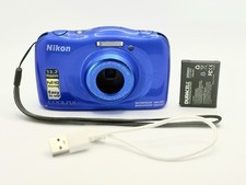 Nikon COOLPIX W100 Blue 13.2MP Waterproof Shockproof Digital Kids Camera Tested