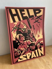 A3 Poster - Help Spain - Spanish Revolution / Civil War - 170g - Reproduction.