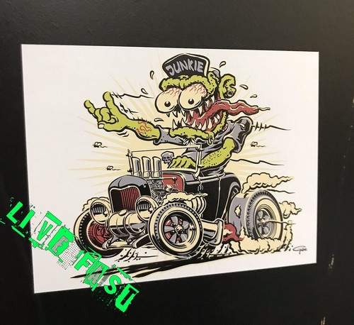 Hot rod junkie sticker - junkie,