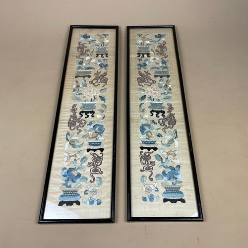 Silk embroidery chinese pair - silk,