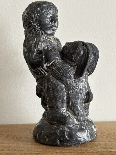 Wolf original carved soapstone - original,
