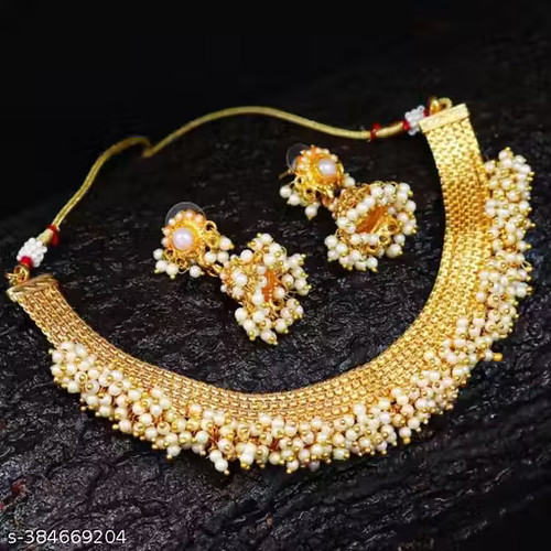 Gold plated jewellery set rani - gold, set,rani