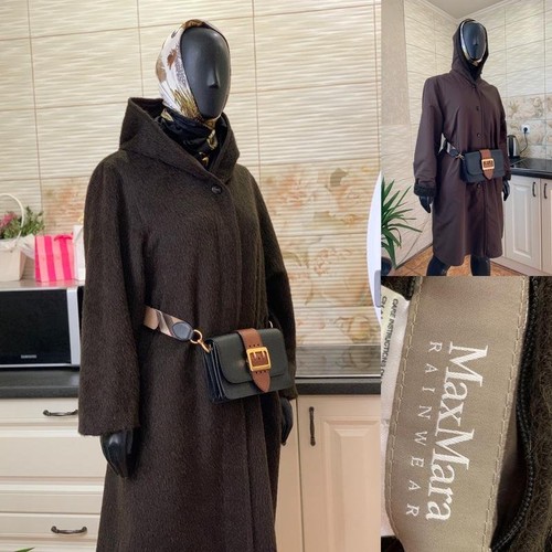 Women max mara coat green - green, wool