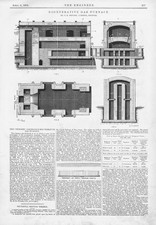 B.H THWAITE Liverpool Regenerative Gas Furnace Antique Print 1890