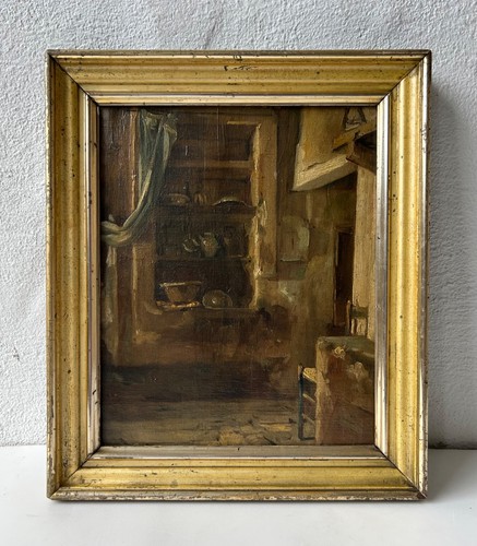 Small antique oil painting - antique,