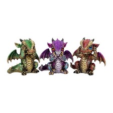 Three Wise Dragon Statues