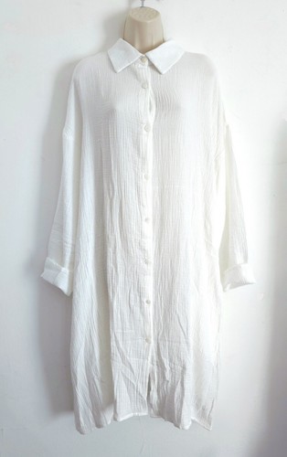 Zanzea size 5xl white collared - zanzea,