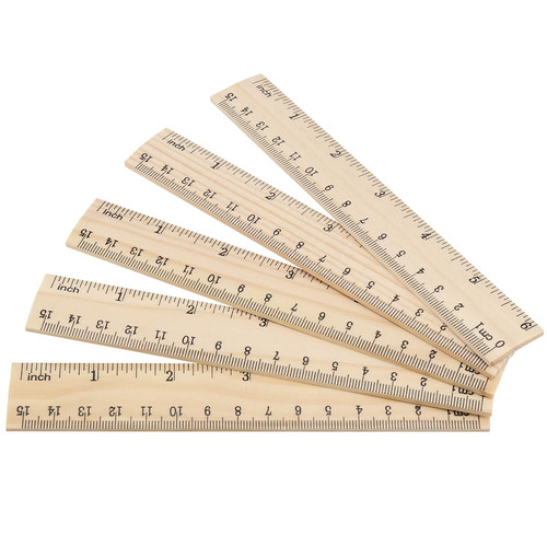 288 pack wooden - rulers, inch