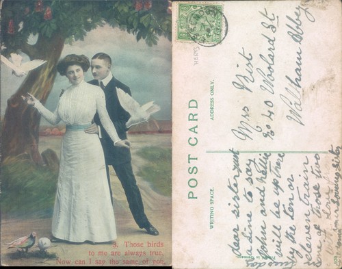 Couple with birds under tree - couple,