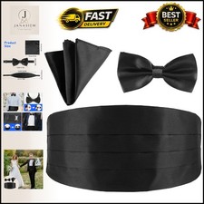 Adjustable Black Bow Tie and