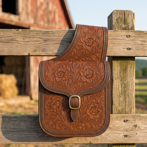 Horse saddle bag leather - saddle,