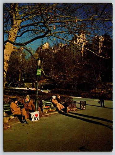 Postcard people sitting - sitting, on