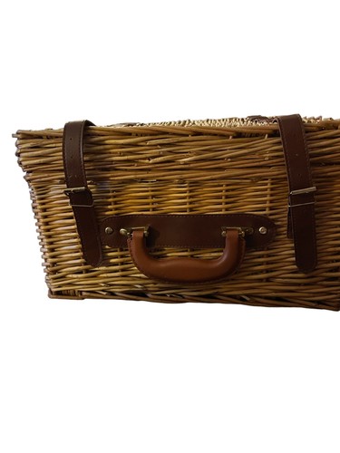 Vtg large wicker picnic - large,