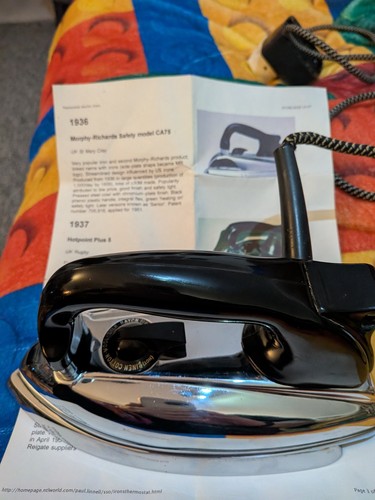 Vintage electric iron morphy - vintage,