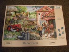 HOUSE OF PUZZLES JIGSAW - MANOR FARM - 1000 PIECE - EXCELLENT CONDITION