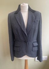 Barbour Blue Black Wool Blend