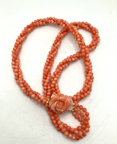 Vintage twisted strand coral - vintage,