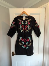 Topshop Embroidered Dress Size 10