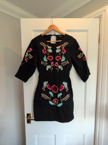 Topshop embroidered dress size - topshop,