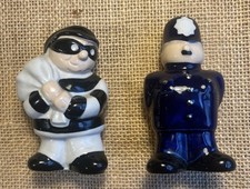 Pair of Wade Long Arm of the Law Figurines (Policeman and Burglar/Swag Man) 