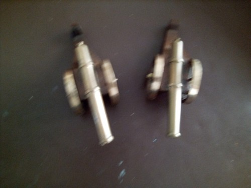 Vintage brass mahogany - brass,