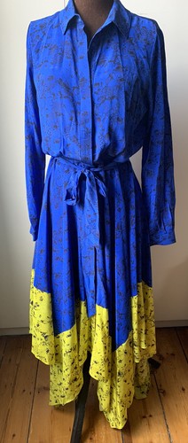 Preen studio blue yellow silk - blue,