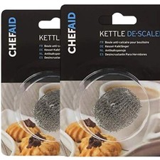 2 X Chef Aid Kettle Limescale Descaler Steel Wire Fur Collector Remover Cleaner