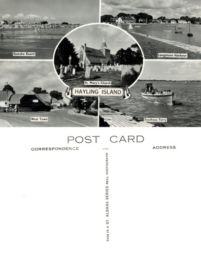 Vintage postcard hayling - vintage,